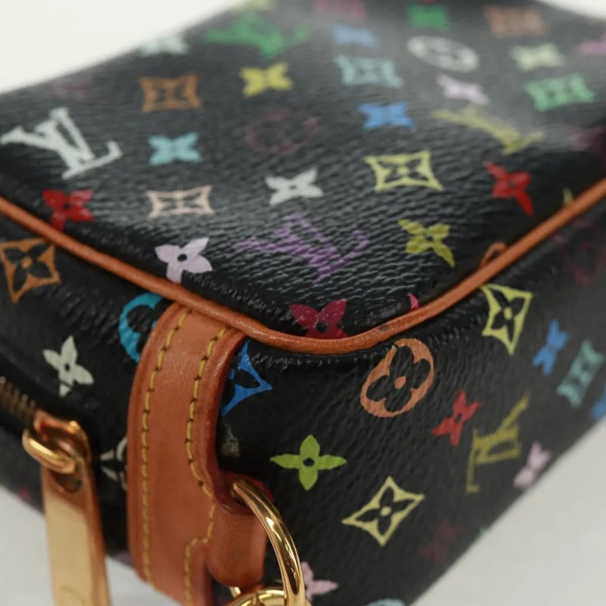 Louis Vuitton Wapity Trousse Monogram Multicolor, Black, Canvas, Clutch