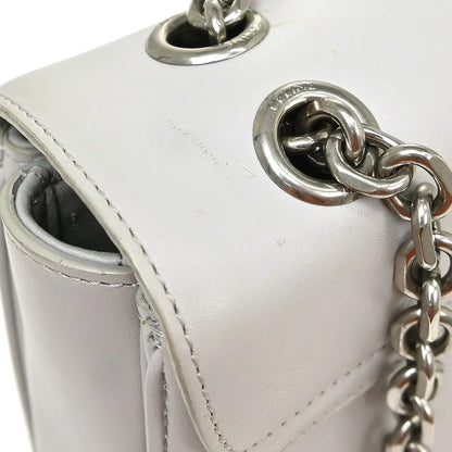Celine C Bag Leather, Gray, Leather, Shoulder Bag