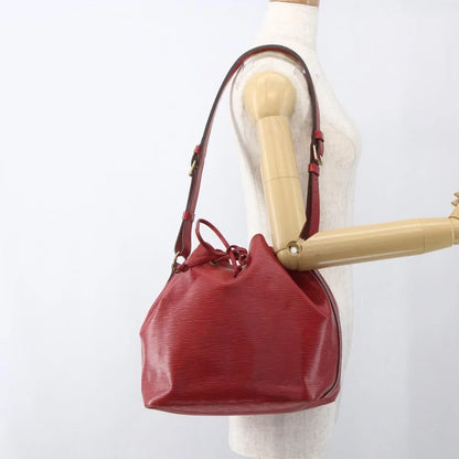 Louis Vuitton Petit Noe Epi Leather, Red, Leather, Shoulder Bag
