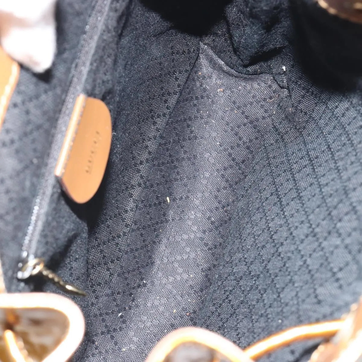 Gucci Vintage Bamboo Patent, Gold, Patent Leather, Backpack