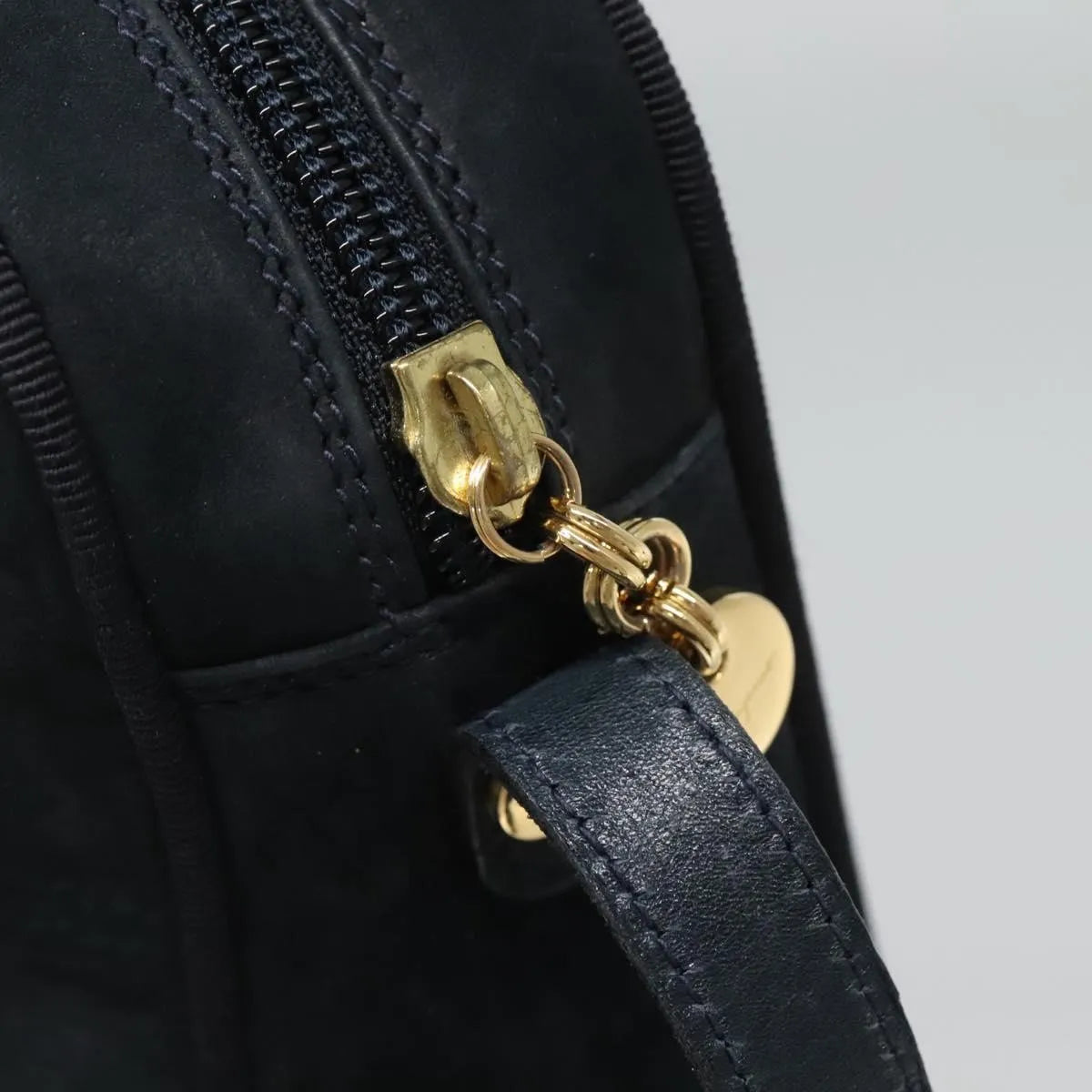 Salvatore Ferragamo Vara Bow camera Suede, Navy, Suede, Shoulder Bag