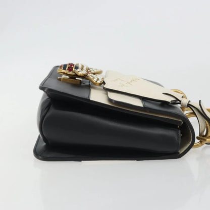 Gucci Queen Margaret Flap Colorblock Leather, Black, Leather, Shoulder Bag