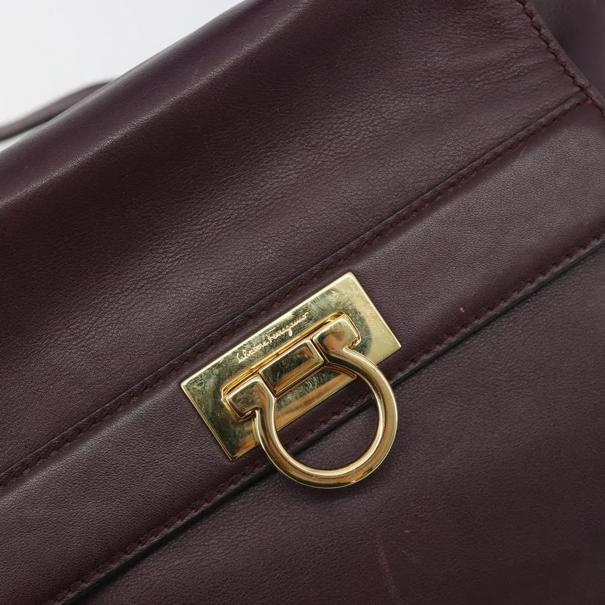 Salvatore Ferragamo Sofia Satchel Smooth Leather, Purple, Leather, Handbag