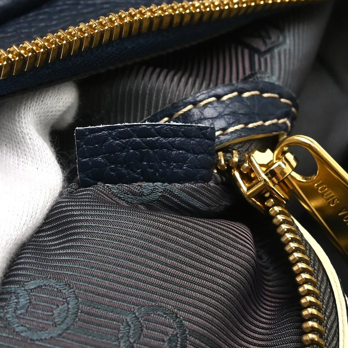 Louis Vuitton Carryall Leather, Blue, Leather, Travel Bag