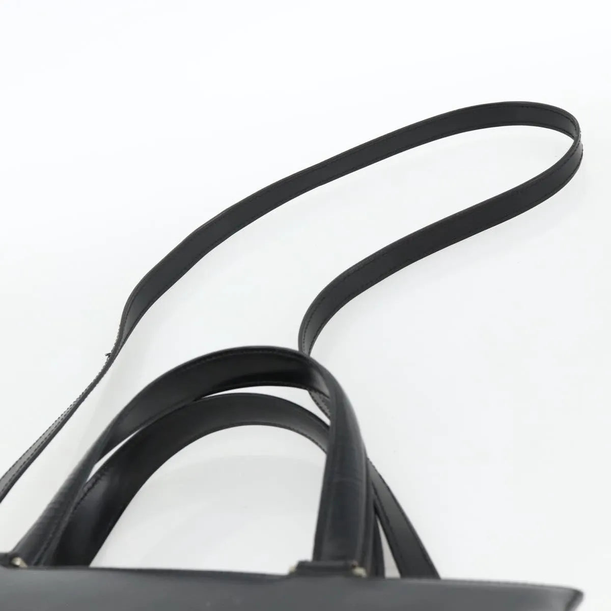 Salvatore Ferragamo Double Gancini Side Buckle Tote Leather, Black, Leather, Handbag
