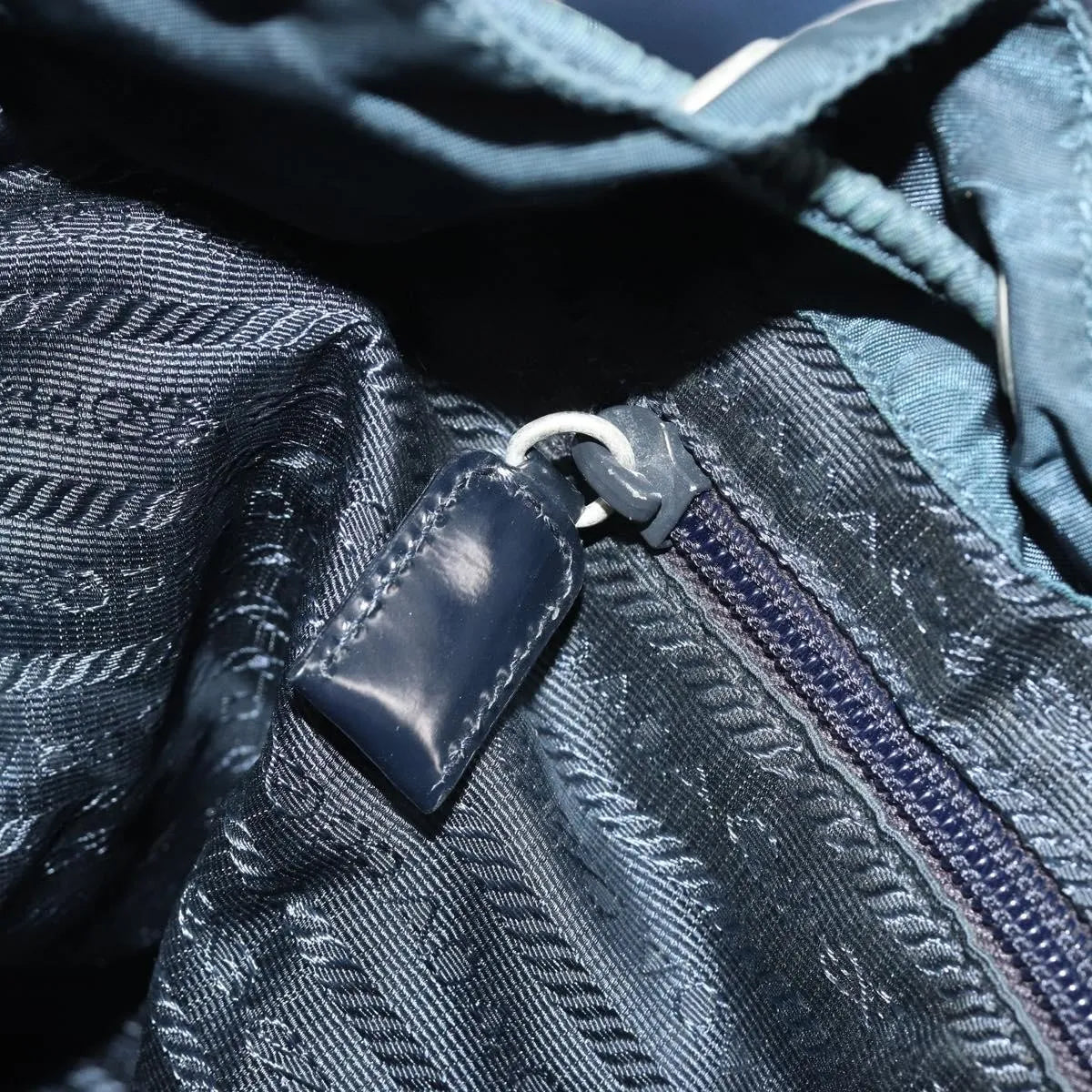 Prada Double Front Pocket Tessuto, Navy, Nylon, Backpack