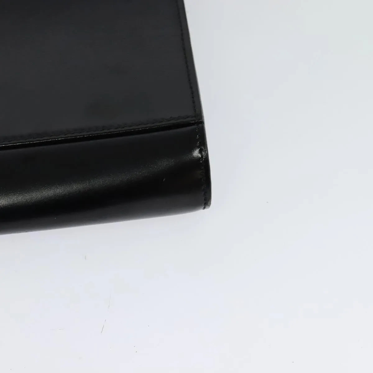 Celine Vintage Circle Logo Leather, Black, Leather, Shoulder Bag