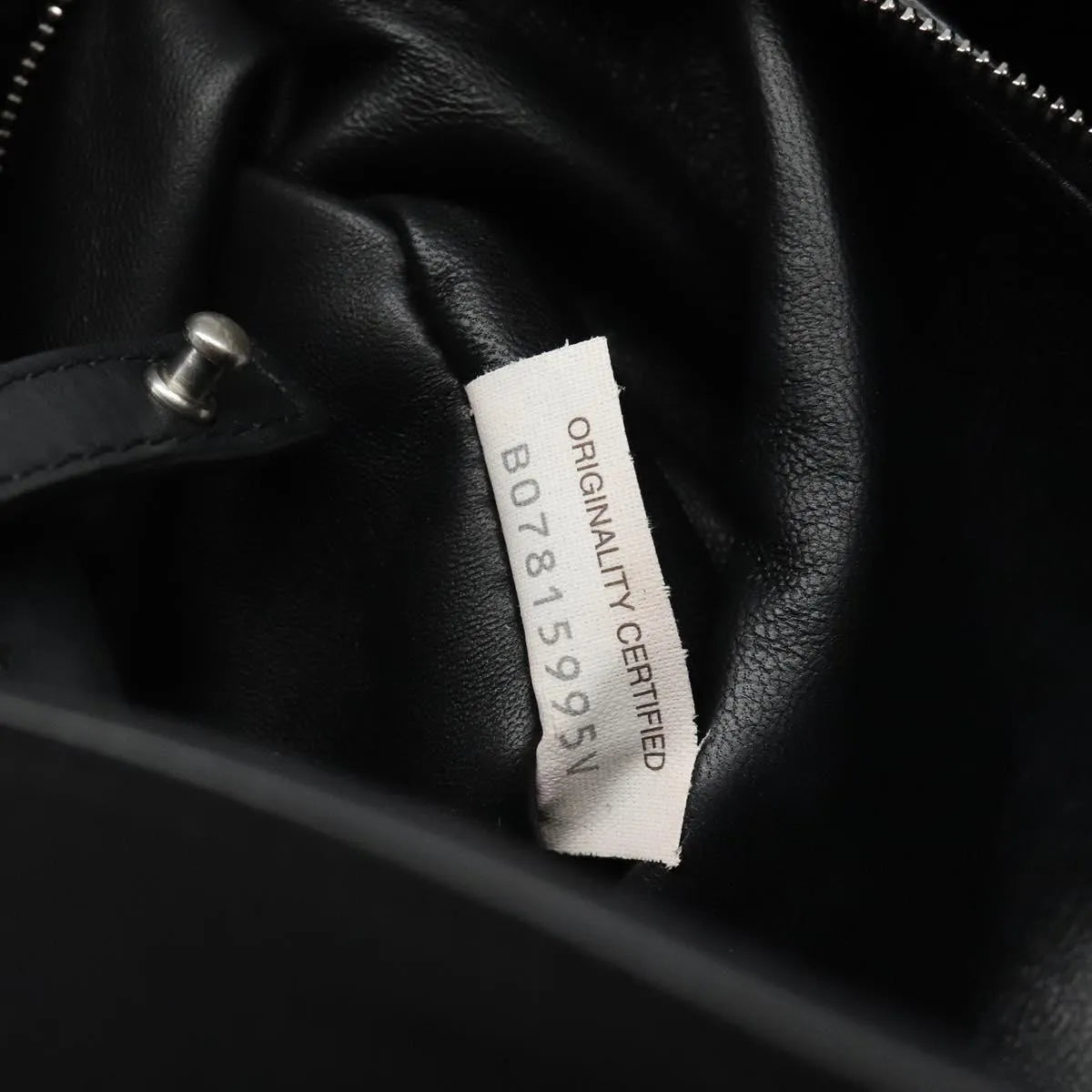 Bottega Veneta Vintage Leather, Black, Leather, Shoulder Bag