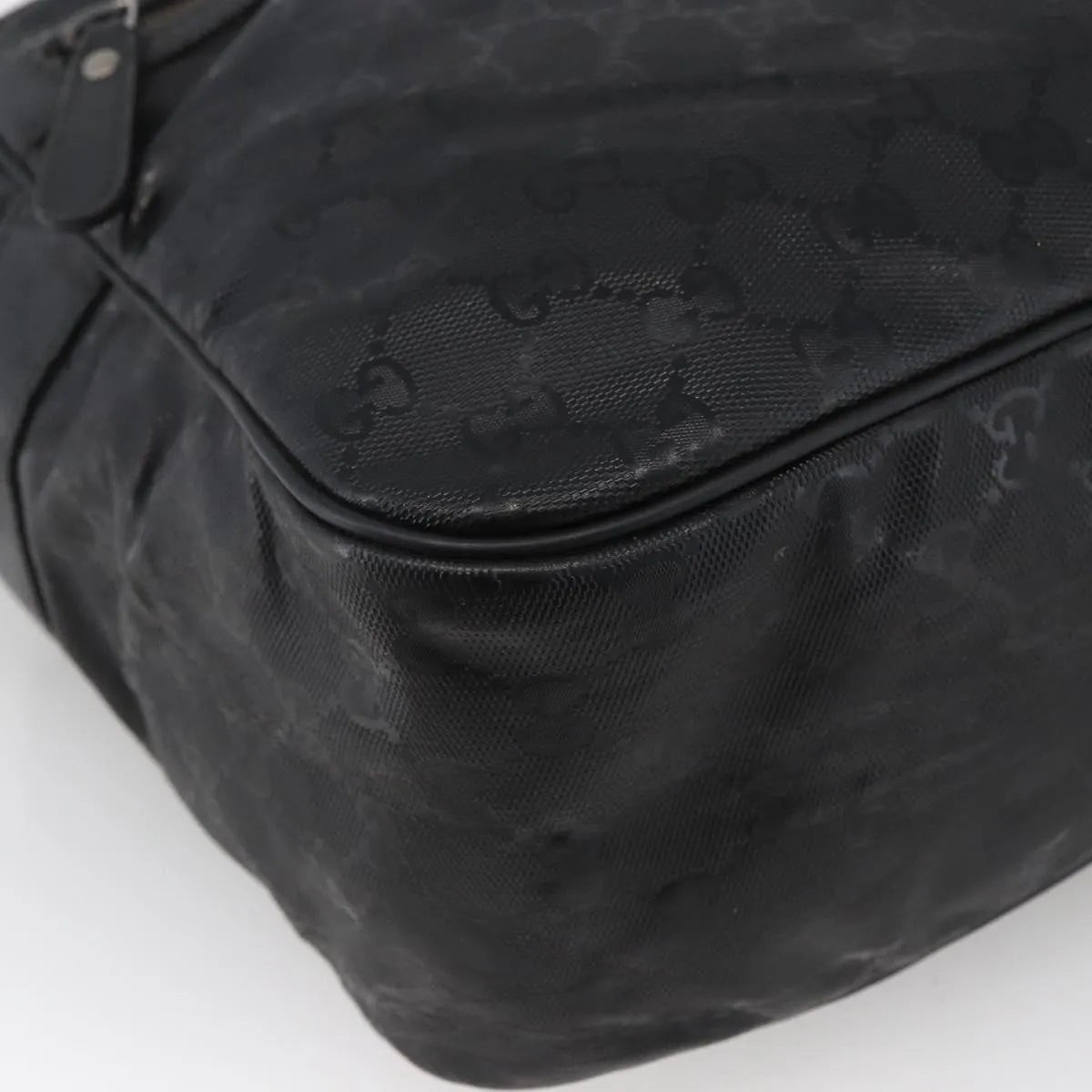 Gucci Zip Messenger GG Imprime, Black, Canvas, Shoulder Bag