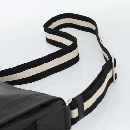 Bally Vintage Leather, Black, Leather, Shoulder Bag