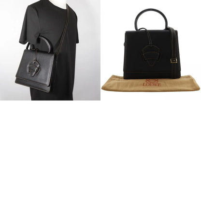 Loewe Barcelona Leather, Black, Leather, Handbag