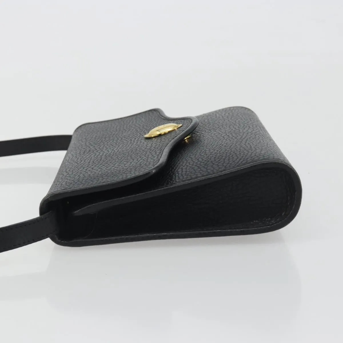 Christian Dior Vintage CD Flap Leather, Black, Leather, Shoulder Bag