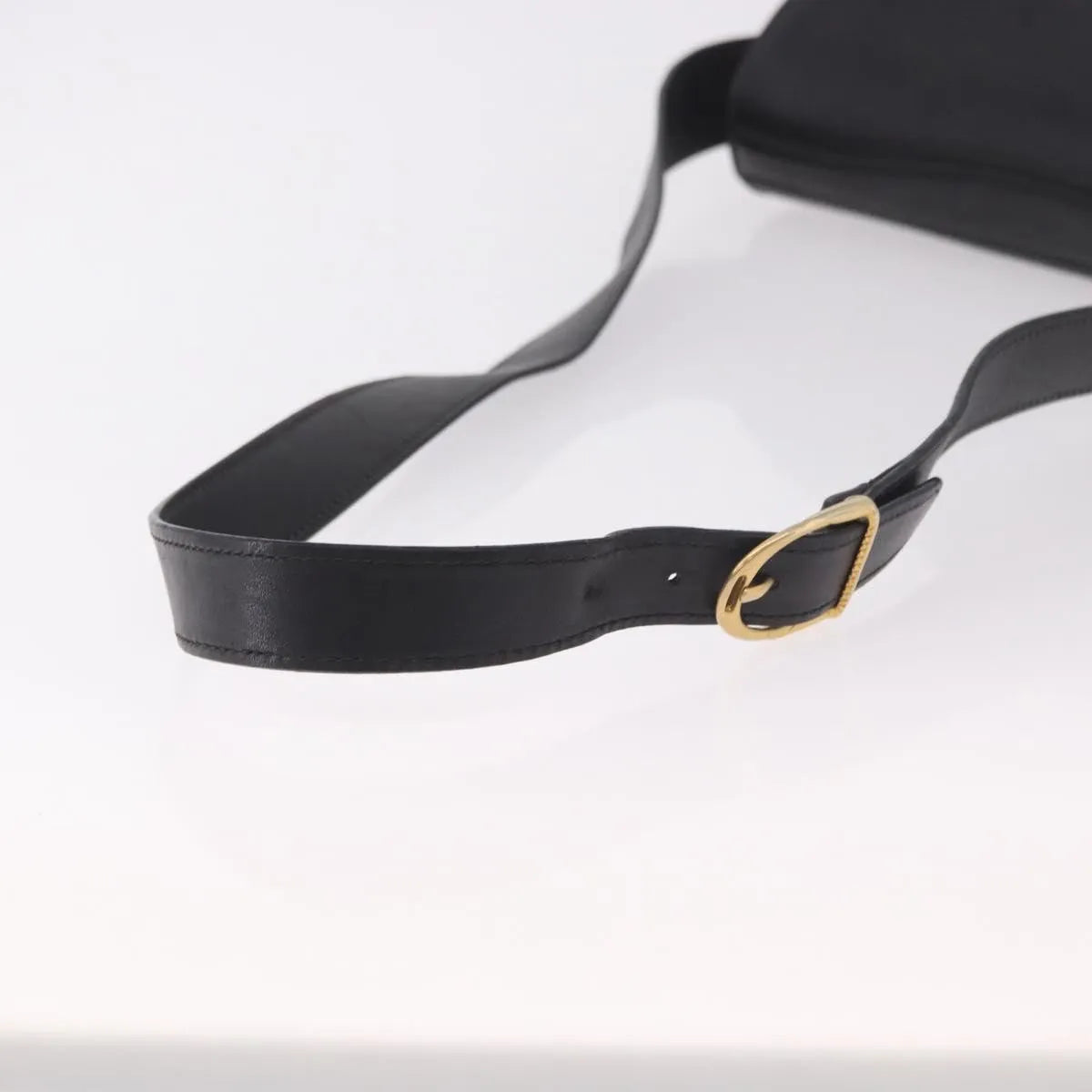 Gucci Vintage Leather, Black, Leather, Shoulder Bag