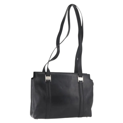 Salvatore Ferragamo Vintage Leather, Black, Leather, Tote Bag