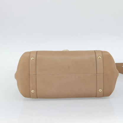 Salvatore Ferragamo Sofia Rainbow Saddle Leather, Beige, Leather, Handbag