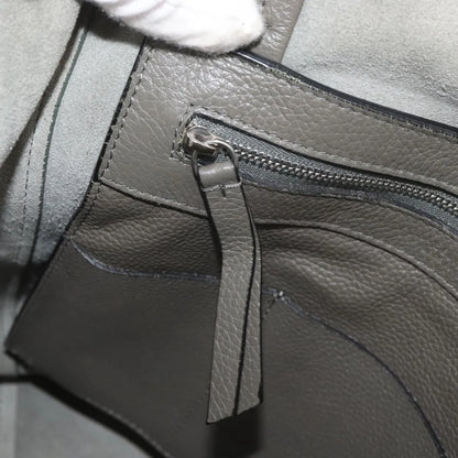 Celine Phantom Cabas Tote Leather, Gray, Leather, Tote Bag