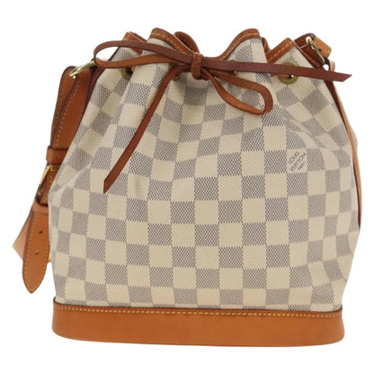 Louis Vuitton Noe Damier, White, Canvas, Shoulder Bag