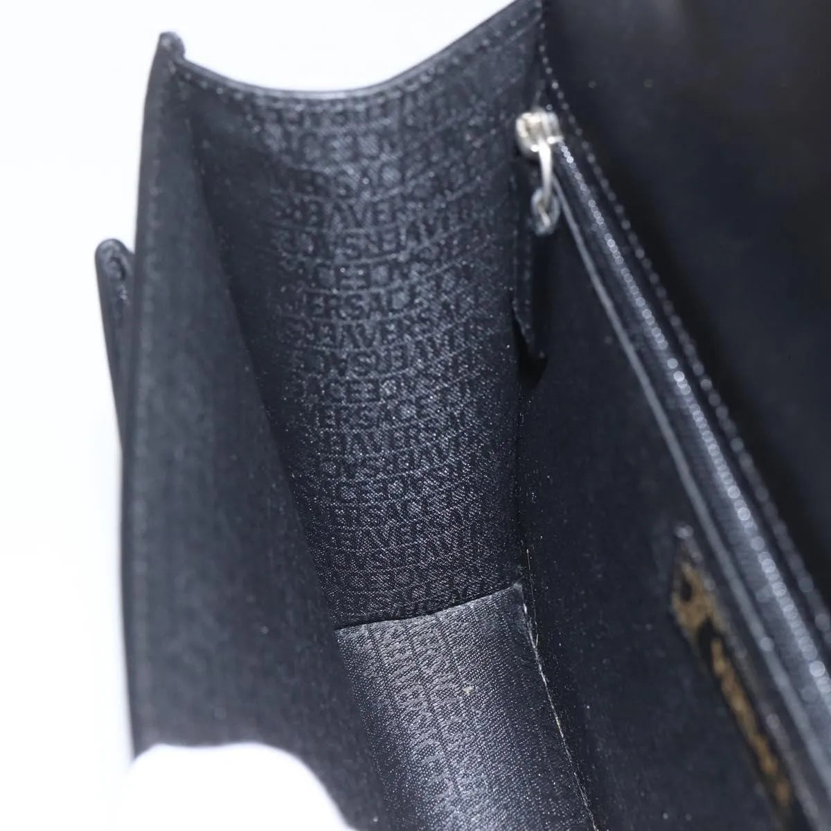 Versace Vintage Clutch Leather, Black, Leather, Clutch