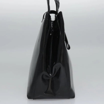 Salvatore Ferragamo Vala Leather, Black, Patent Leather, Handbag