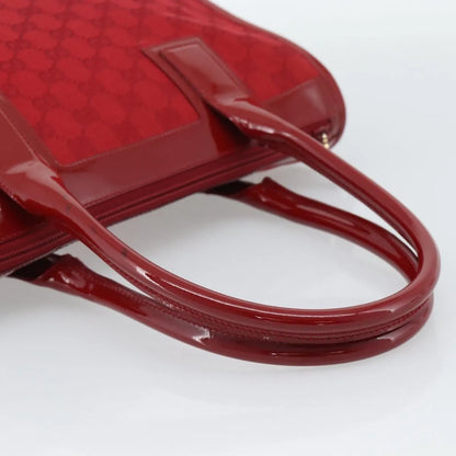 Gucci Structured Top Handle Open Tote GG Canvas, Red, Canvas, Handbag