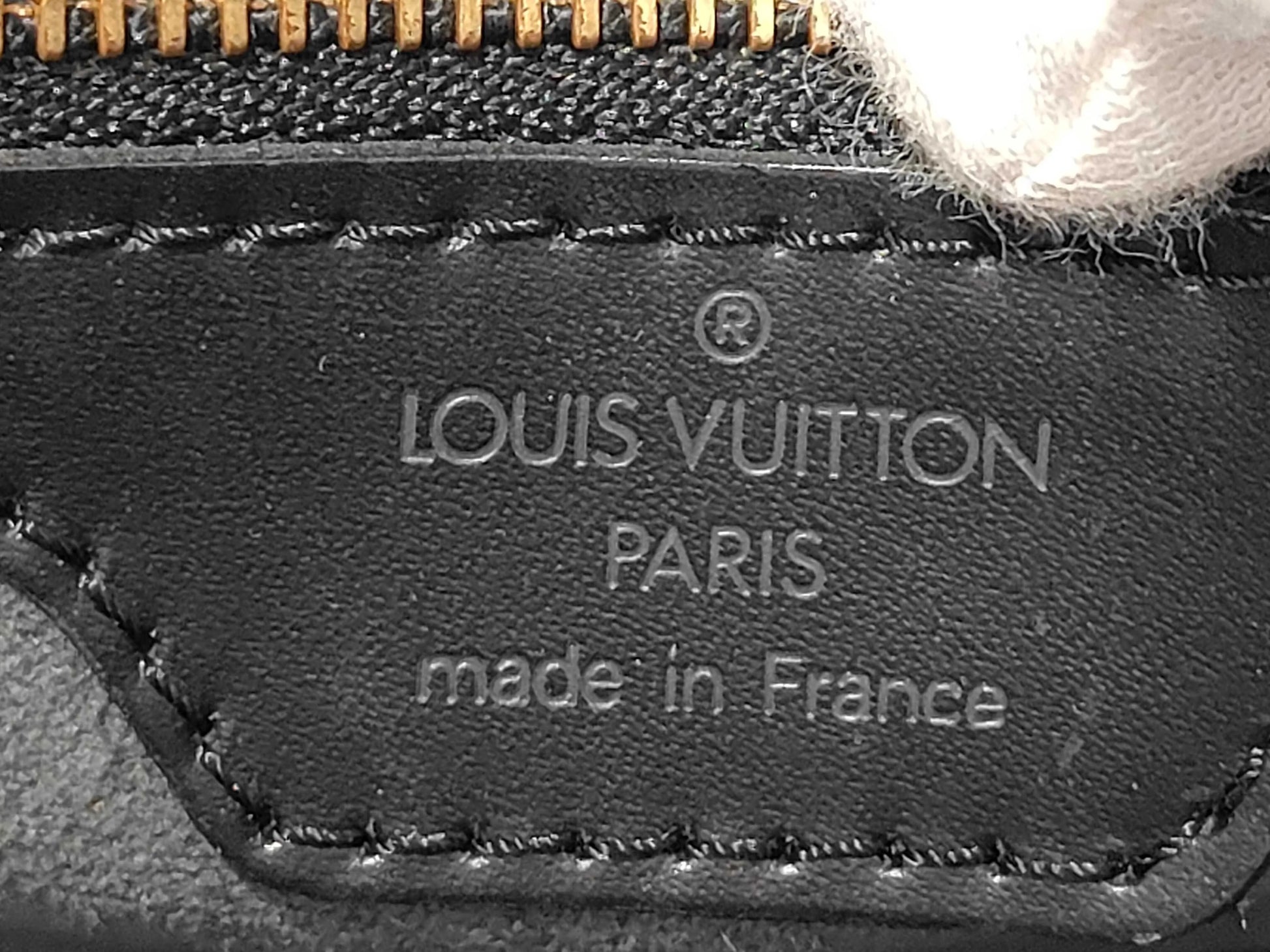 Louis Vuitton Lussac Epi Leather, Black, Leather, Handbag