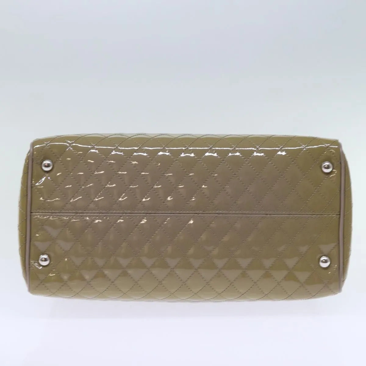 Salvatore Ferragamo Vala Patent leather, Beige, Patent Leather, Handbag