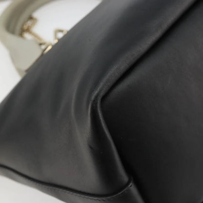 Chloe Bicolor Baylee Satchel Leather, Black, Leather, Handbag