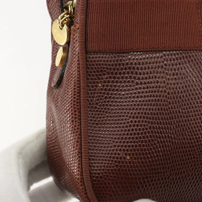 Salvatore Ferragamo Vara Bow camera Leather, Brown, Leather, Shoulder Bag