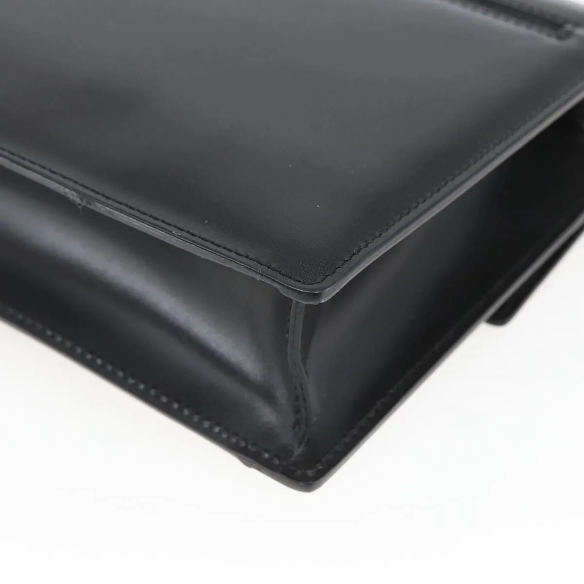 Versace Vintage Clutch Leather, Black, Leather, Clutch