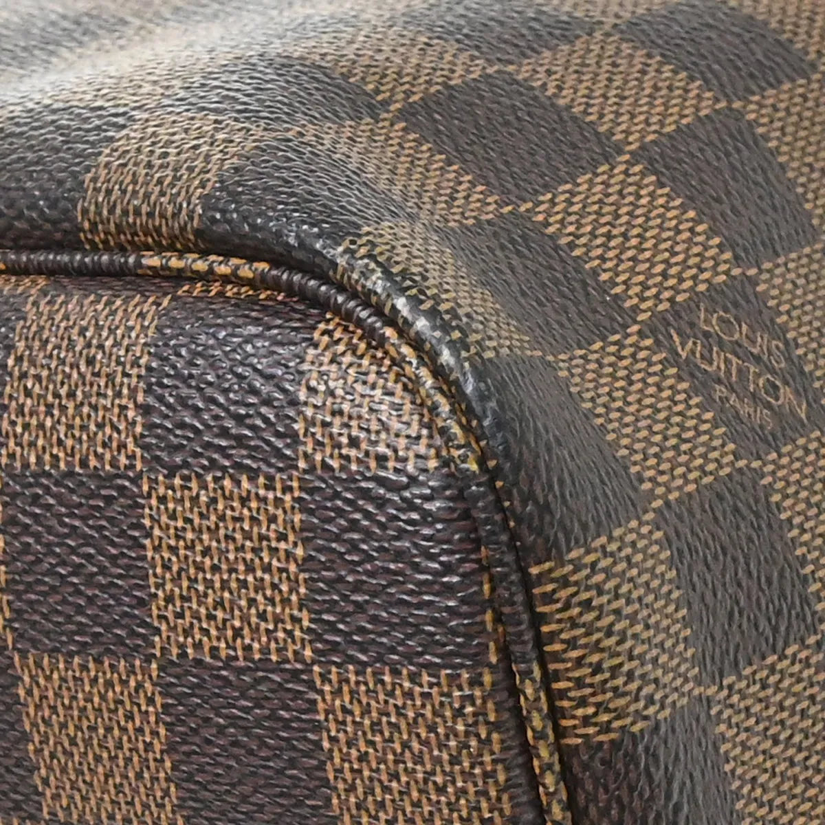 Louis Vuitton Neverfull Damier, Brown, Canvas, Tote Bag