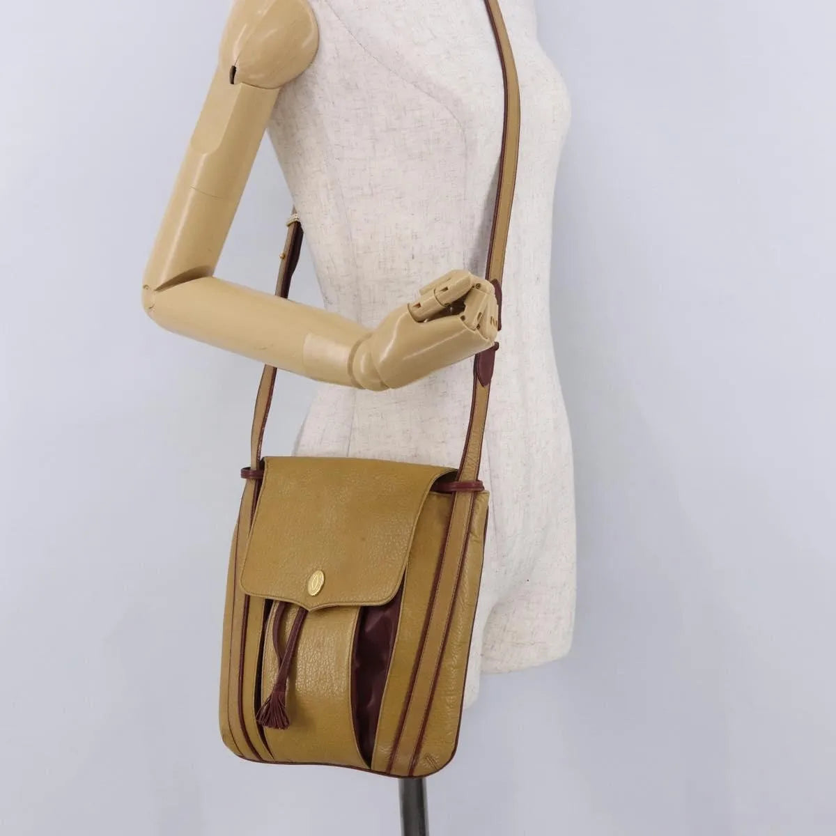 Cartier Tasseled Must de Cartier Leather, Brown, Leather, Shoulder Bag