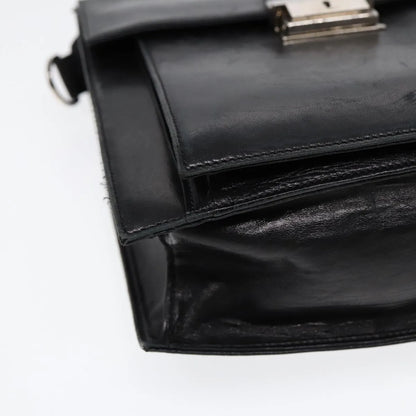 Fendi Vintage Leather, Black, Leather, Handbag