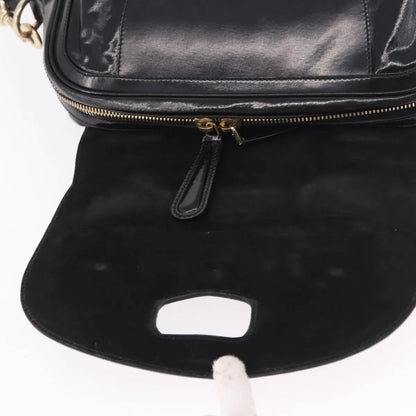 Gucci Pop Bamboo Handle Dialux Coated Canvas, Black, PVC, Handbag