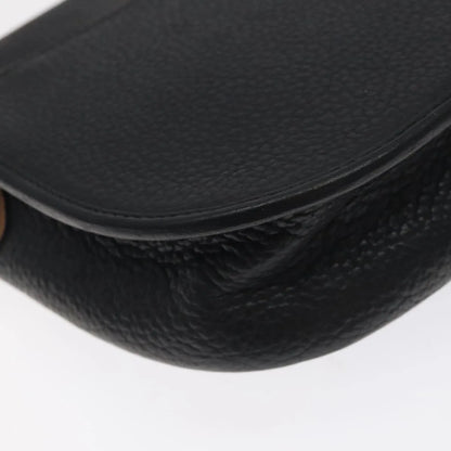Christian Dior Vintage CD Flap Leather, Black, Leather, Shoulder Bag