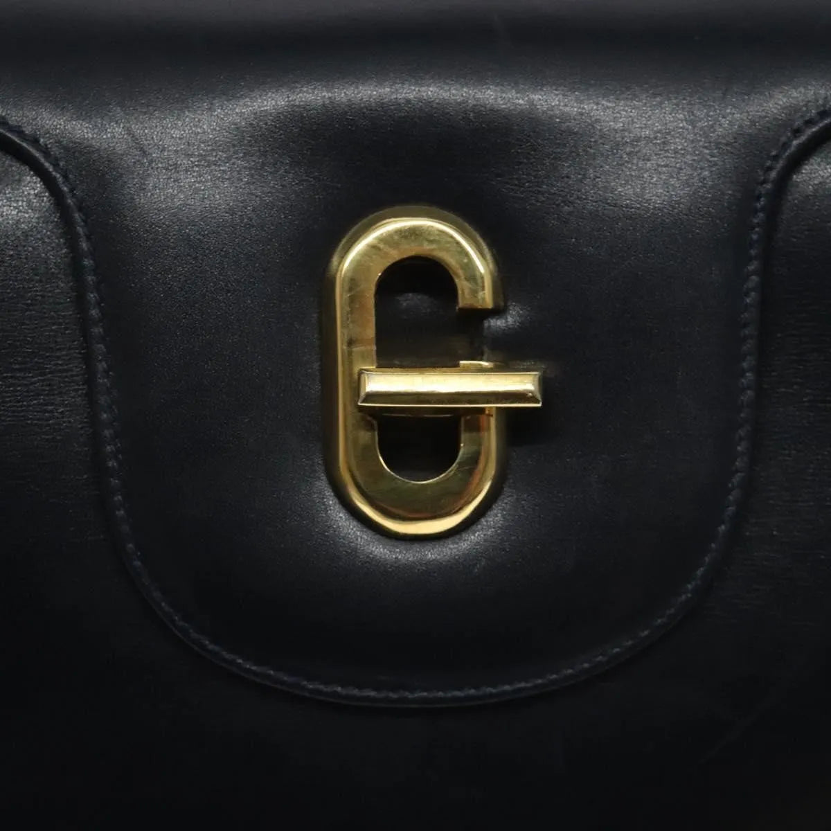 Gucci Vintage Leather, Navy, Leather, Handbag