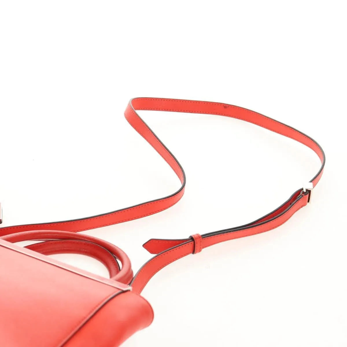 Fendi 2Jours Leather, Red, Leather, Tote Bag