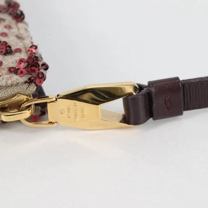 Louis Vuitton Pochette Felt and Sequin, Burgundy, Canvas, Clutch