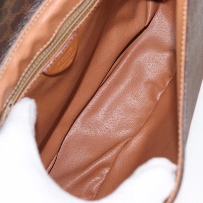 Celine Vintage Macadam Canvas, Brown, Canvas, Shoulder Bag
