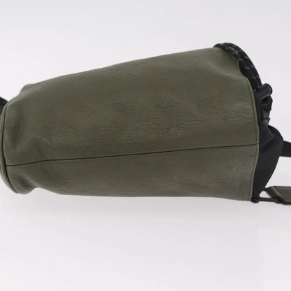 Louis Vuitton Chalk Sling Monogram Shadow Leather, Green, Canvas, Shoulder Bag