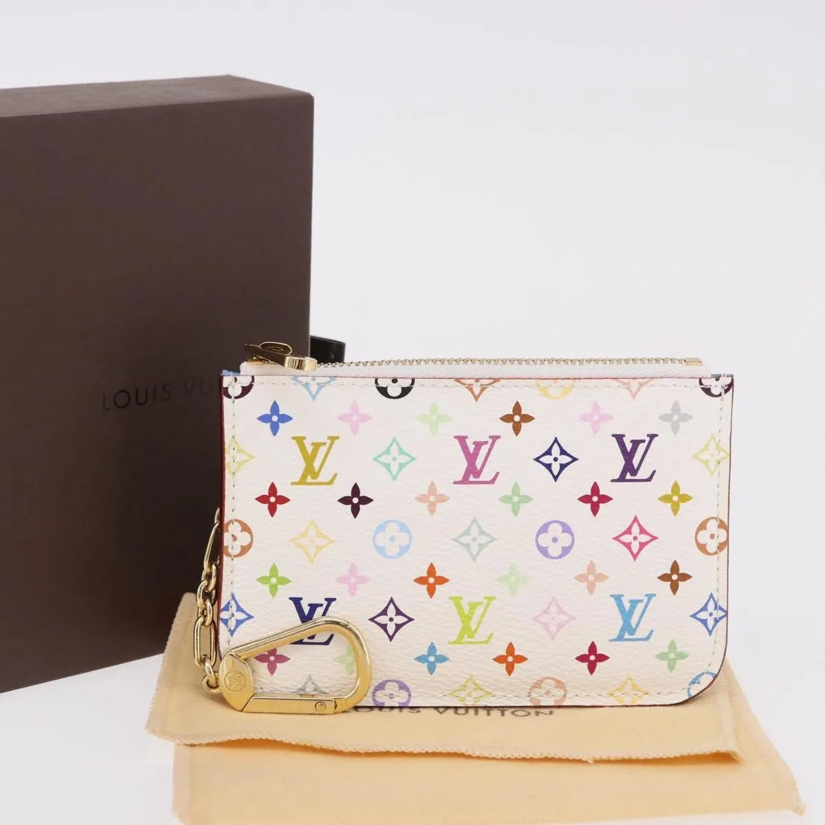 Louis Vuitton Pochette clés NM Monogram Multicolor Canvas, Multicolour, Canvas, Wallet