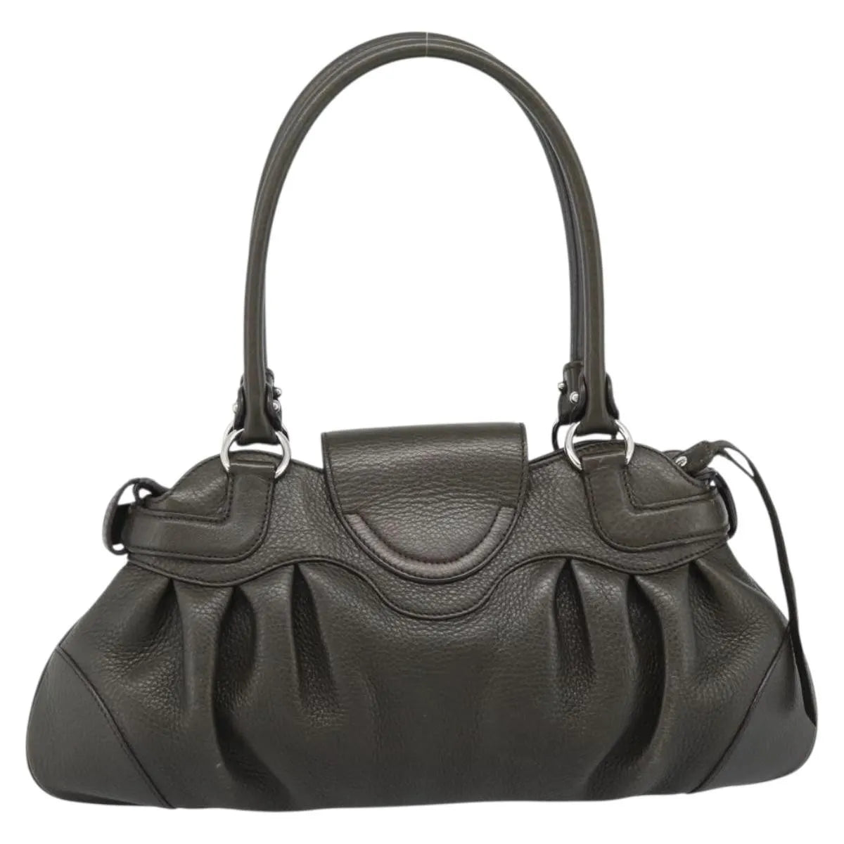 Salvatore Ferragamo Marisa Leather, Khaki, Leather, Handbag