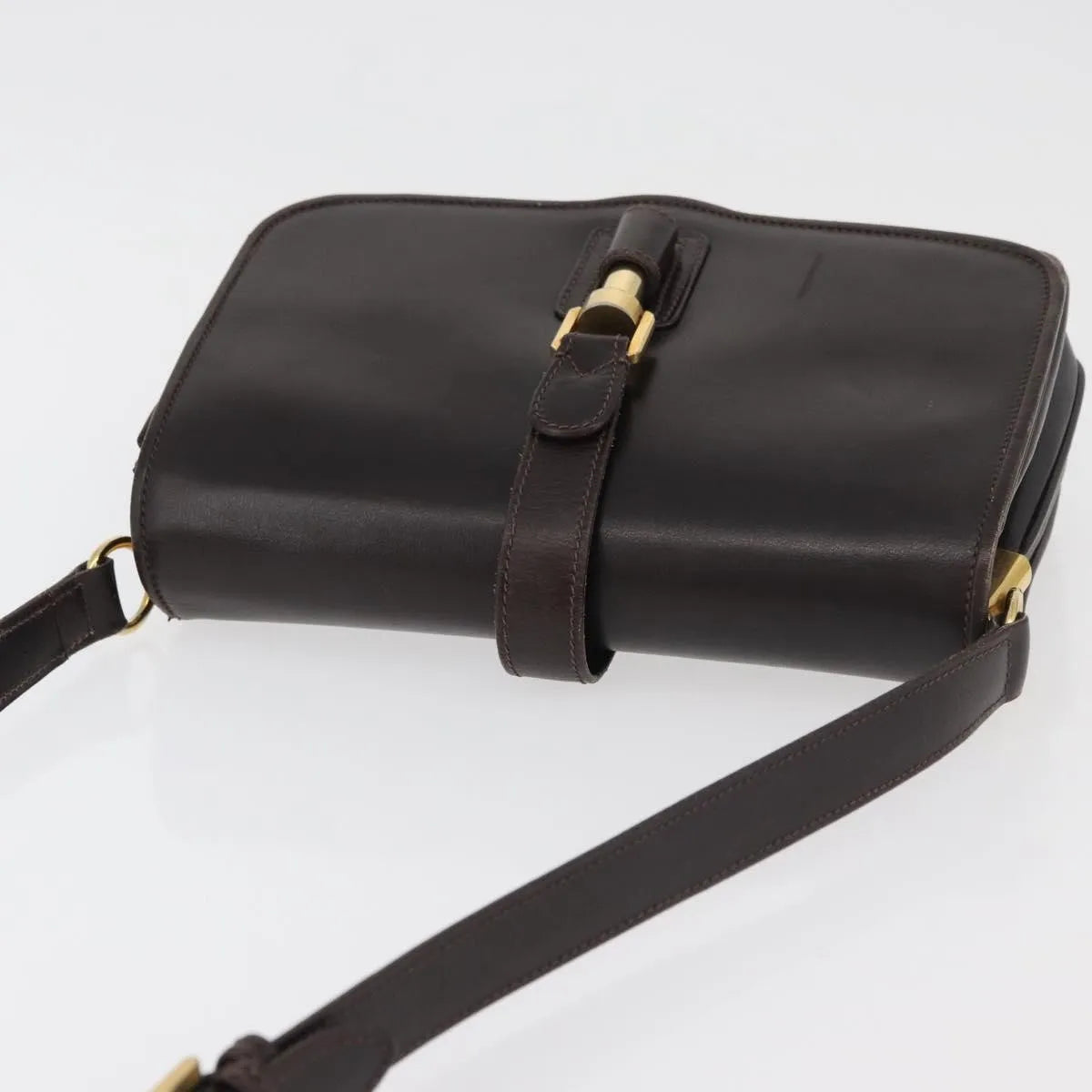 Gucci Vintage Leather, Brown, Leather, Shoulder Bag