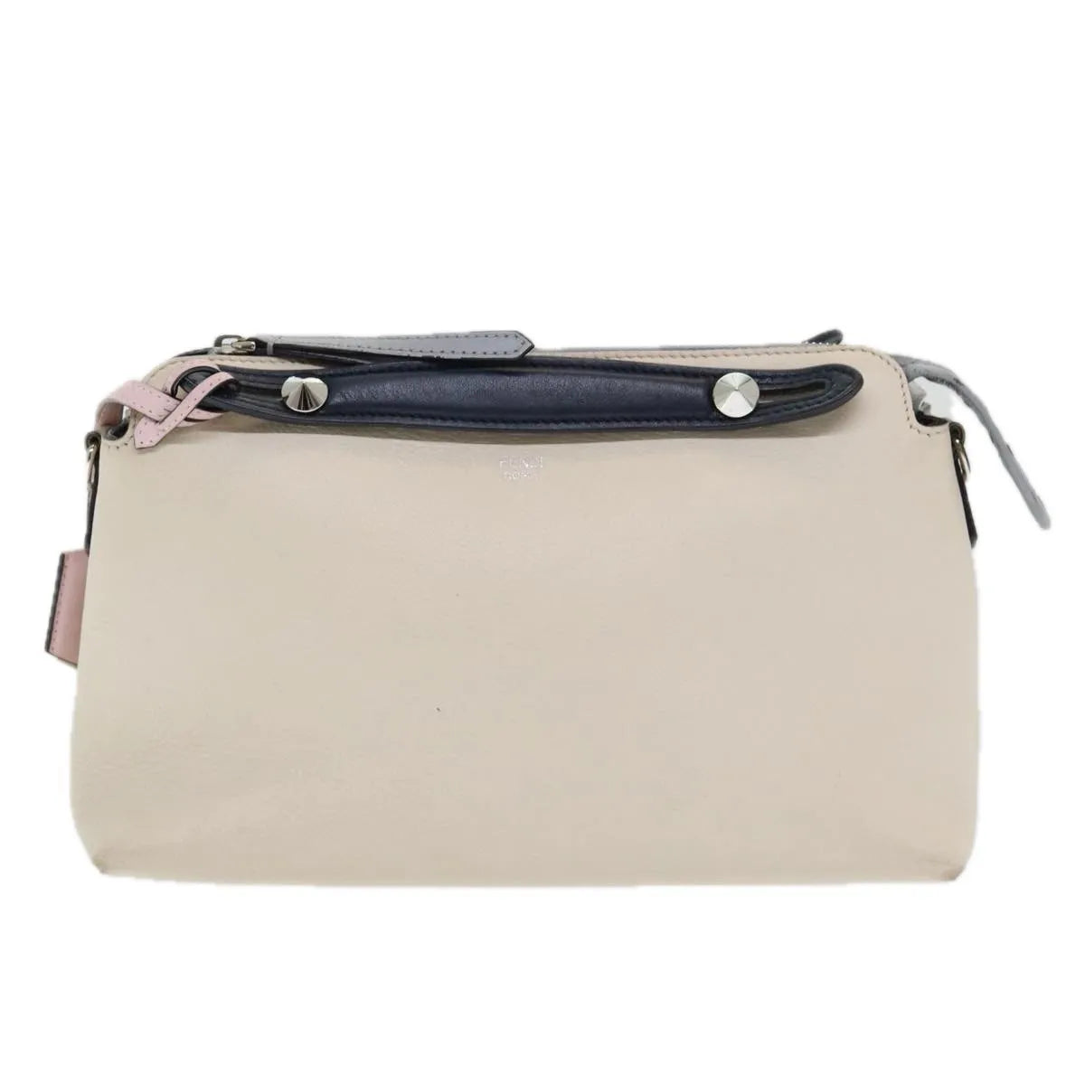 Fendi By The Way Satchel Leather, Beige, Leather, Handbag