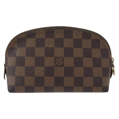 Louis Vuitton Cosmetic Damier, Brown, Canvas, Clutch