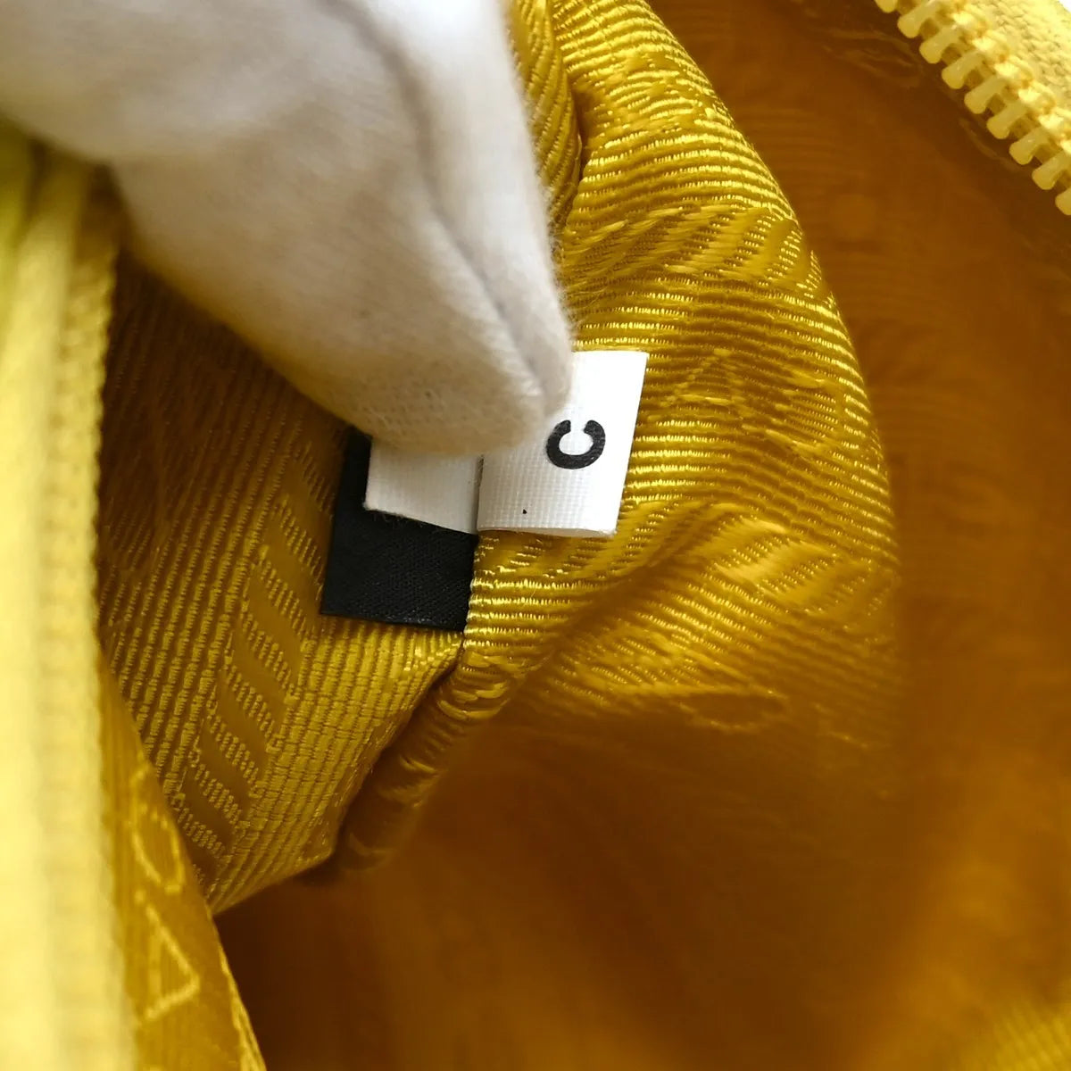 Prada Re-Edition 2000 Hobo Tessuto, Yellow, Nylon, Handbag