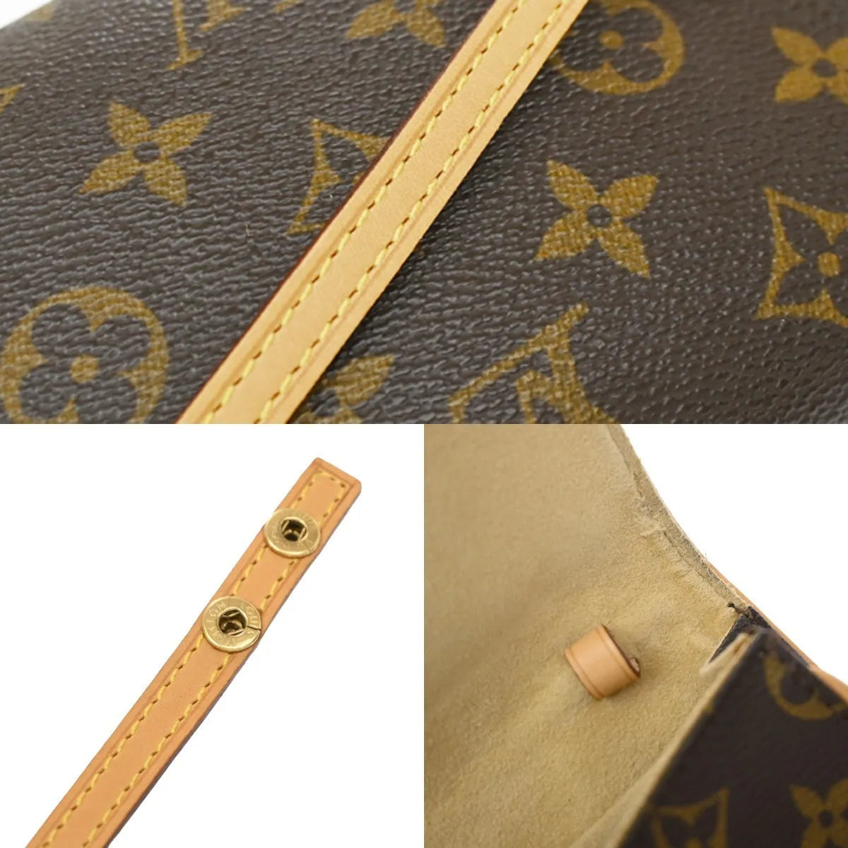 Louis Vuitton Twin Monogram, Brown, Leather, Clutch