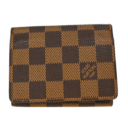 Louis Vuitton Bifold Damier, Brown, Canvas, Wallet