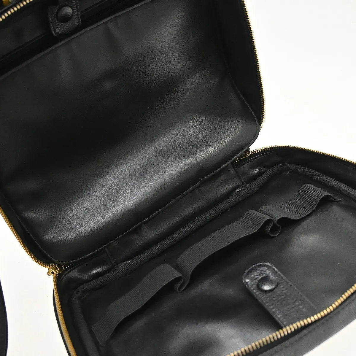 Chanel Vintage Timeless Zip Around Vanity Case Caviar, Black, Leather, Handbag