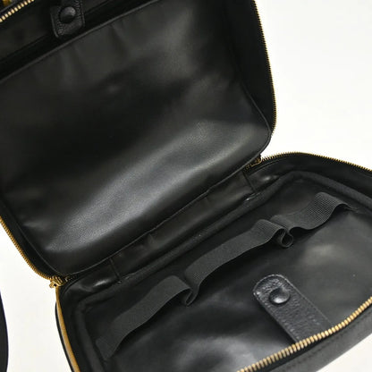Chanel Vintage Timeless Zip Around Vanity Case Caviar, Black, Leather, Handbag