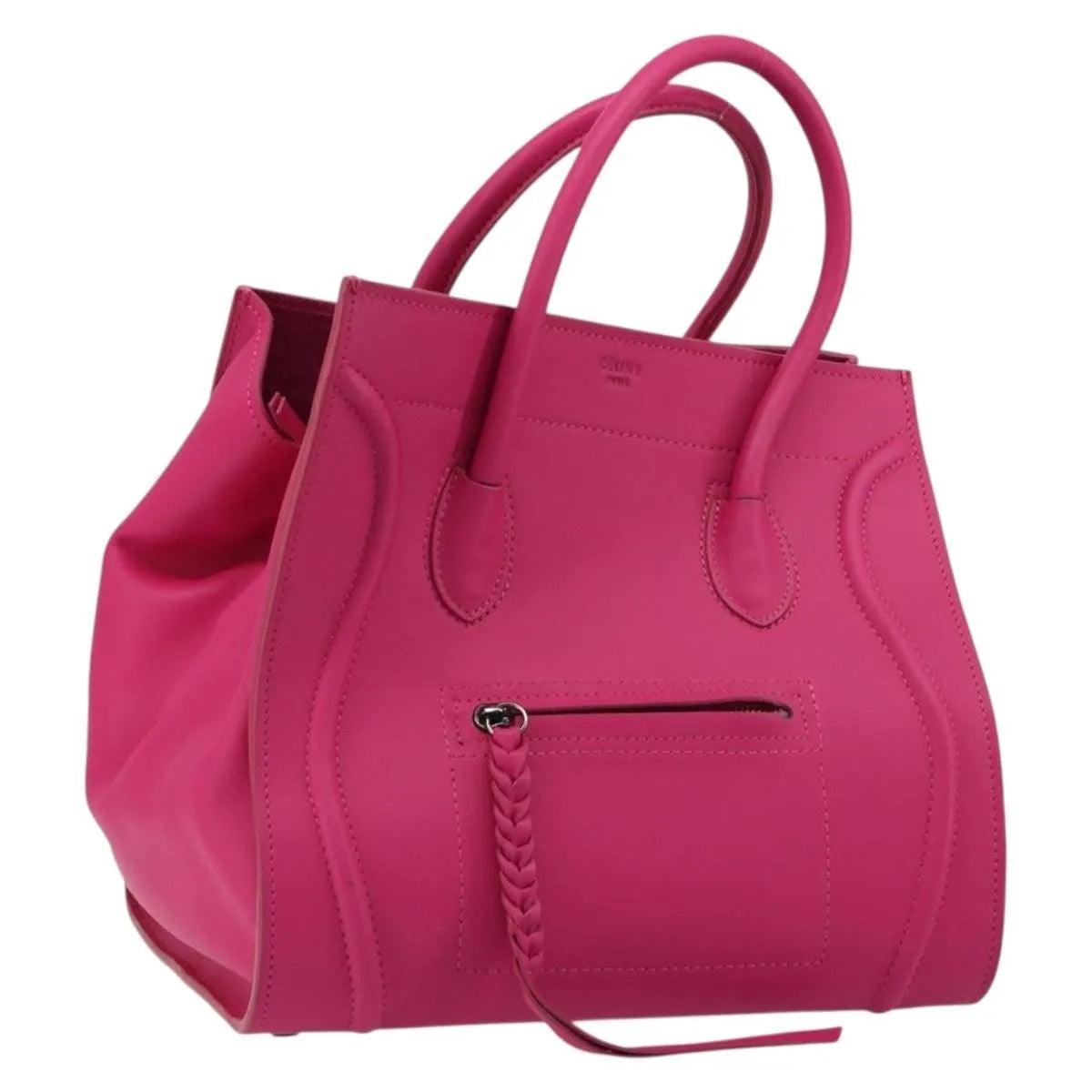 Celine Luggage Smooth Leather, Pink, Leather, Tote Bag